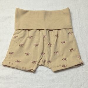 Little Liam By Kate Quinn Gender Neutral Cream Baby Shorts with Playful Print